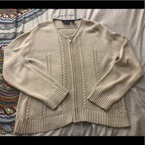 LIZ CLAIBORNE Zip-Up Sweater